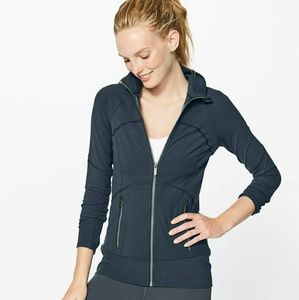 NWT Lululemon contour jacket nocturnal teal sz 10